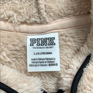 NWOT PINK-Victoria’s Secret teddy bear jacket in L